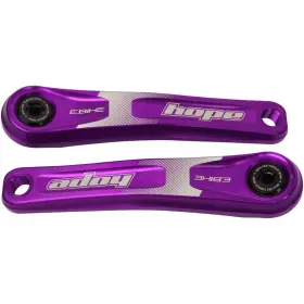 Hceb65pu Hope Ebike Crank Arm Set - 165mm Isis Standard Offset Purple