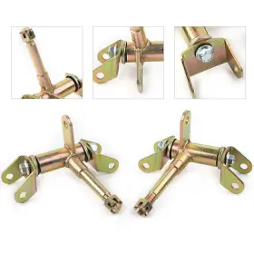 Hukyu 612046999196 2x Iron Kart Front Steering Strut Knuckle Spindle For 50 110cc Atv Utv Quad Bike