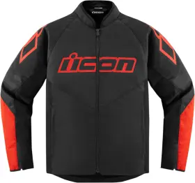 2820-5807 Icon Hooligan Ce Jacket Black Orange Size 2x-large