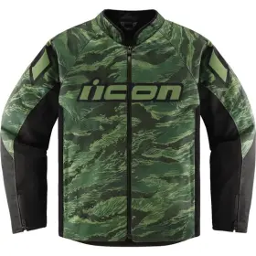 2820-6152 Icon Hooligan C.e. Tigers Blood Textile Moto Jacket Green/black