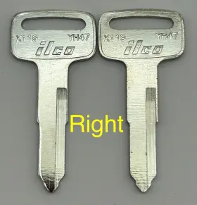 X119-yh47 Ilco 2 Keys Yamaha Warrior Yfm350 Big Bear Tracker Yfz Blaster Blanks Atv Utv Key