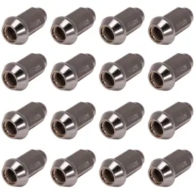 Alug14bx Itp Set Of Tapered Chrome Lug Nut 10mm X 1.25mm Thread Pitch With 14mm Head 16 Pcs