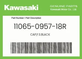 11065-0957-18r Kawasaki Genuine Cap F.s.black -