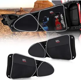 Kemi Moto 601707650095 Utv Front Side Left And Right Door Bags With Knee Pad New