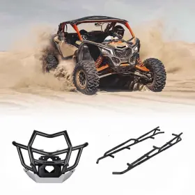 B0101-04001bk Kemimoto B0101-00901 Heavy Duty Front Bumper Guard And Nerf Bars Rock Sliders For Can-am X3 Max-4seats