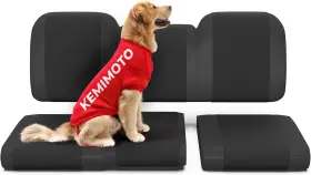B0109-00801bk Kemimoto 1680d Utv Seat Covers Set Compatible With Polaris Ranger 1000 Black