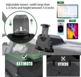 B0111-11601bk Kemimoto Electronic Tablet Device Holder Mount For Polaris General 1000 2016-24