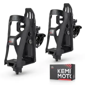 B0113-06701bk Kemimoto 2 Cup Holder Water Bottle Speaker Mount With 0.6 Inch -1.56 Clamp For Atv Golf Car Walker