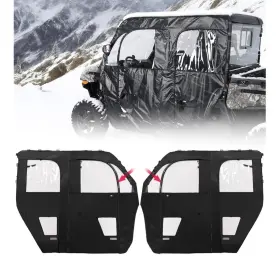 Kmb0102-03908-bk Kemimoto Zipper Soft Doors Water-resistant For Cfmoto Uforce 1000 Xl 2022-25 Utv Pvc New