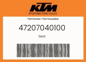 47207040100 Ktm Genuine Seat -