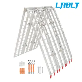 Om228672oc Lablt Aluminum Arched Folding Motorcycle Loading Ramp 120 Inch L X 38 W 1500 Lbs