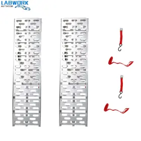 La1762098cm Labworkauto 2 Aluminum Loading Ramp Arched For Motorcycle Atv/utv Truck Lawnmower