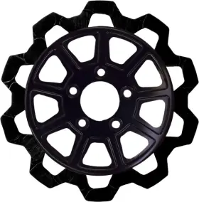 4103-1133 Lyndall Brakes 9 Spoke Bow Tie Rotors - Black/black Front