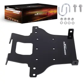 Maxpeedingrods H37lyr Heavy-duty Steel Atv Winch Mounting Plate Kit For 2003-2023 Honda Rincon 650/680