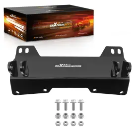 Mjf74b Maxpeedingrods Black Powder Coated Plow Mount For Polaris Ranger Xp 1000 2018-2022 Steel