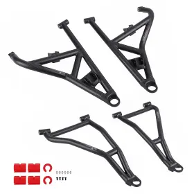 Oh8wfe Maxpeedingrods Gray High Clearance Steel Front A Arms For 2014 Polaris Rzr Xp Turbo / 4 1000