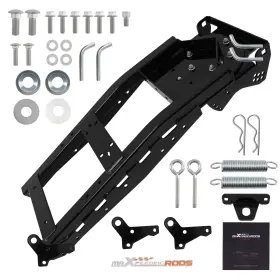 S5a8gy Maxpeedingrods Black Steel Plow Mount For Honda/kawasaki Utv 2000-2024 Powder Coated