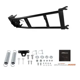 Z6d4wa Maxpeedingrods Black Powder Coated Plow Mount For 2002-2017 Arctic Cat Atv Steel Construction