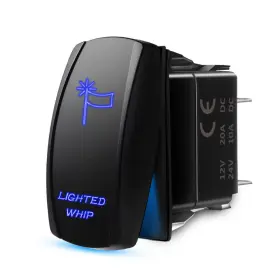 Ls083801 Mictuning 5 Pin Rocker On/off Switch Laser With Led Light Whip For Atv Utv Polaris Ranger Rzr