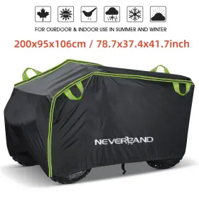 Neverland A225-12-l Waterproof Atv Quad Cover Uv Protection For Kawasaki Yamaha Suzuki Polaris Black