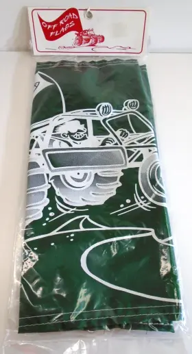 Orf200g Off Road Flags Vtg Off-road Buggy Safety Whip Flag Sand Blaster 4x4 Rzr Atv Racing Green