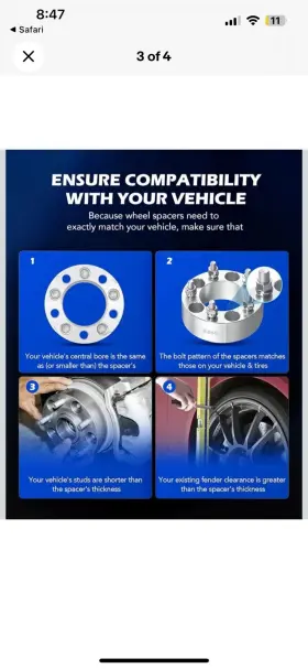 Was-0008-2s Orion Motor Tech 2 Inch Wheel Spacers 5x4.75 12x1.5 Studs Count