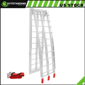 Ou11267277175273parts Outstanding-carparts 1pc Aluminum Foldable Loading Ramp Atv Quad Utv Wheeler Motorcycle 7.5 Ft