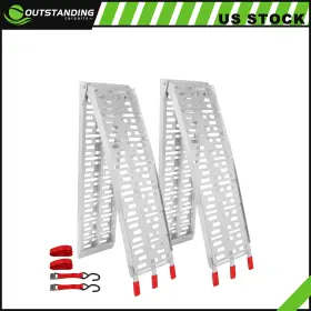 Ou11805712175272parts Outstanding-carparts Pair 7.5 Ft Aluminum Arched Motorcycle Atv/utv Truck Lawn Folding Loading Ramps