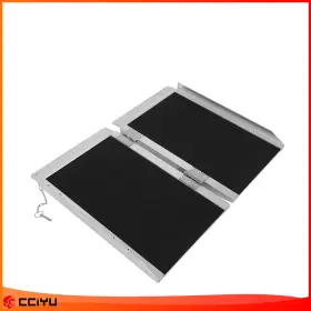 Z17528001g Outstanding-carparts Aluminum Wheelchair Ramp 2 Ft Folding Mobility Scooter 600 Lbs Anti-slip