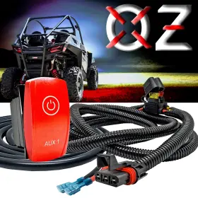Wh-10053a Oz-usa Pulse Power Busbar Plug Wiring Harness Aux1 Red Rocker Switch Polaris Rzr Xp Adv