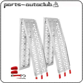 Pac1752720101part Parts-autoclub Pair 7.5 Ft Aluminum Arched Motorcycle Atv/utv Truck Lawn Folding Loading Ramps