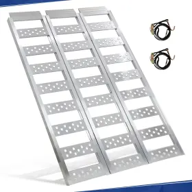 4jpj635 Pensun Aluminum Tri-fold Ramp Heavy-duty Truck Bed Atv Motorcycle Bike Loading