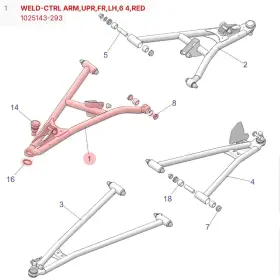 1025143-293 Polaris Control Arm Upper Driver Rzr 1000 High Lifter 2020 2021 2022