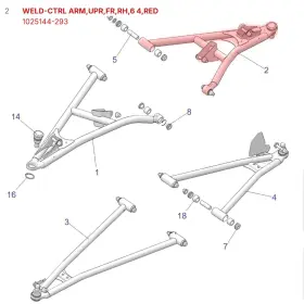 1025144-293 Polaris Control Arm Upper Passenger Rzr 1000 High Lifter 2020 2021 2022