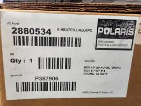 2880534 Polaris Heater Kit. Fits 2014 900/1000 Nos Factory Sealed
