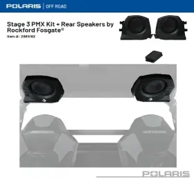 2885162 Polaris 20ft-25ft General Stage3 Rockford Fosgate Pmx Kit/rear Speakers-