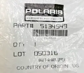 5134549 Polaris New Genuine Upper A-arm Shaft 5-8 Xp Ranger 700 500 200 Crew