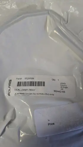 5526506 Polaris Drip Tray Seal Genuine Oem New