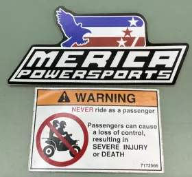 7172566 Polaris New Genuine Decal Passenger Warning