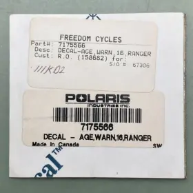 7175101 Polaris 7175566 Decal Age Warning 16 7175374 7172559 New Genuine 7175101 Polaris 7175566 Decal Age Warning 16 7175374 7172559 New Genuine