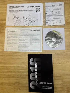 9926387 Polaris Nos Owners Manual 2016 Rzr Xp Turbo With Other Paperwork And Dvd