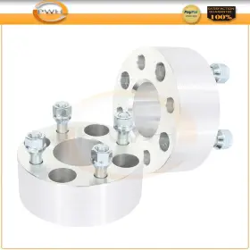 Pws119658-pws Pws 2 Inch 4x101.6 1/2 X20 Or Studs Silver 2x Wheel Spacers For Ez Go Golf Carts
