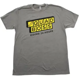 155381 Quadboss Waffle Tee - Grey/yellow X-large