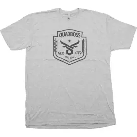 N6210m-hthrgry Quadboss Barbwire Tee - Grey Medium