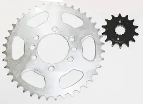 Race-driven F-31097 2003-2005 Fits Suzuki Ltz400 400 14 Tooth Front And 40 Rear Silver Sprocket