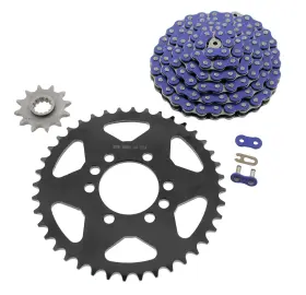 F-48394 Race-driven Blue Chain And Black Sprocket 1985-88 Fits Suzuki Lt250r 250r Quadracer 12/40 102l