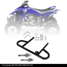 199-t2-b Roadboost Black Rear Wide Grab Bar Bumper Fit For Yamaha Yfz 450 2005-2009 2012 Us