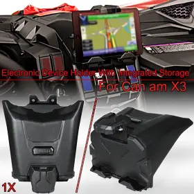 Rudyness 484095609869 Electronic Device Holder With Integrated Storage For 17-23 Can Am Maverick X3