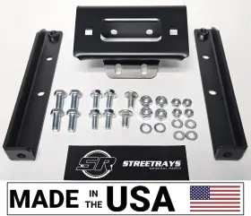 0822 Streetrays Srx Rzr570 Winchmnt Sr Steel Utv Winch Mount Plate Kit For Polaris Rzr 570 / 800 Efi 2008-2022