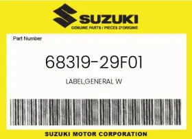 Suzuki 68319-29f01 Genuine Label General W -